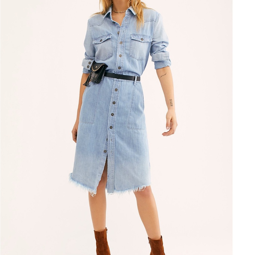 FP Classic Denim Shirt Dress